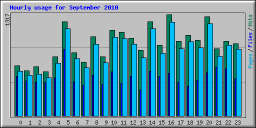 Hourly usage for September 2010